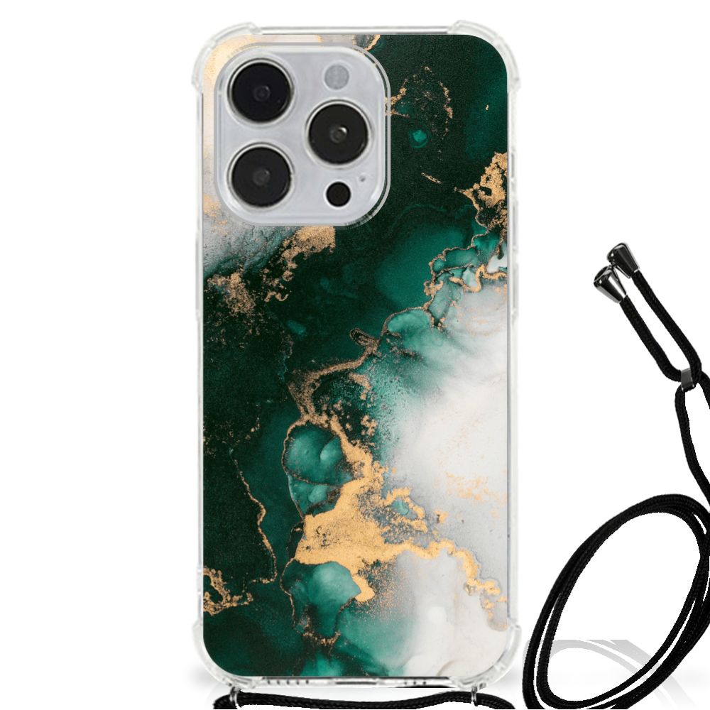 Anti-Shock Hoesje voor iPhone 14 Pro Max Marmer Groen