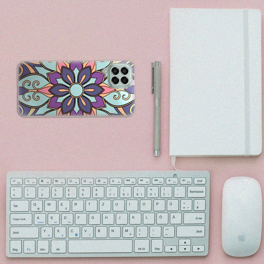 Samsung Galaxy M33 TPU Case Purple Flower B2C Telecom