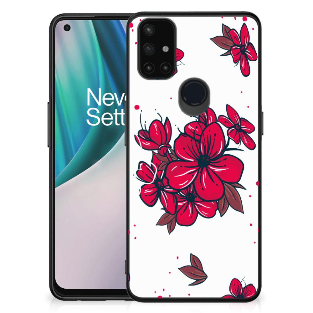 OnePlus Nord N10 5G Bloemen Hoesje Blossom Red