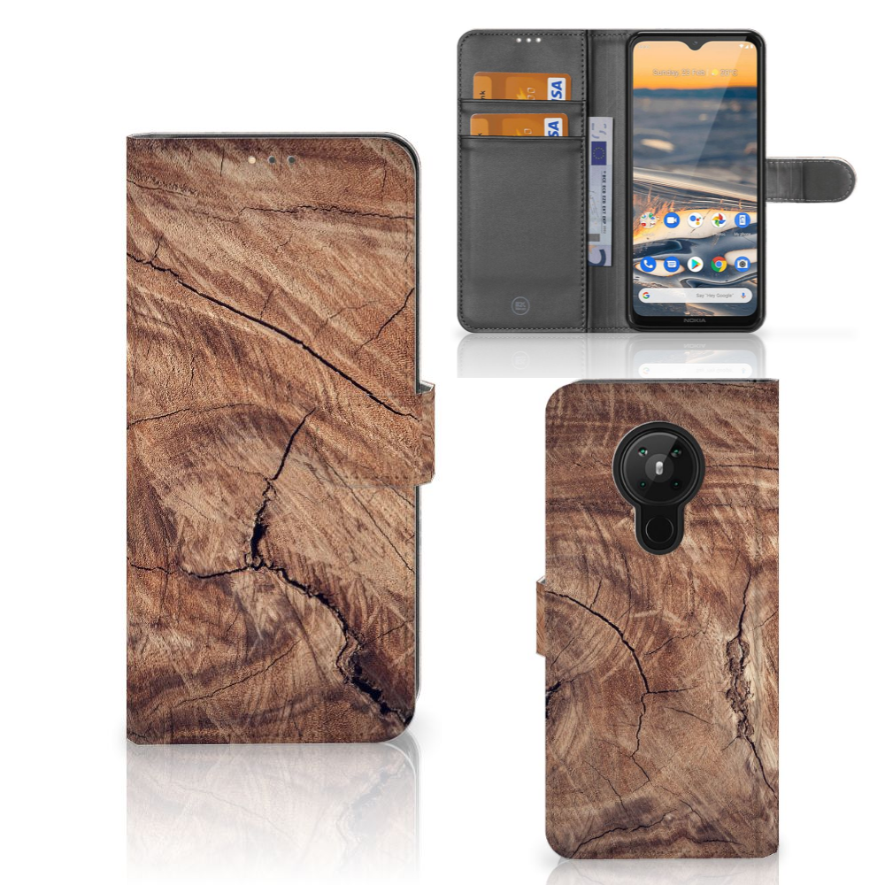 Nokia 5.3 Book Style Case Tree Trunk