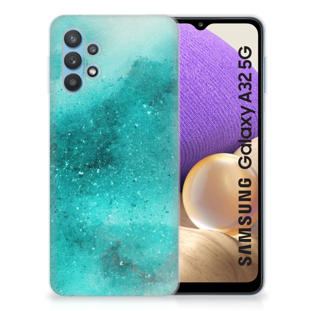 Hoesje maken Samsung Galaxy A32 5G Painting Blue B2C Telecom