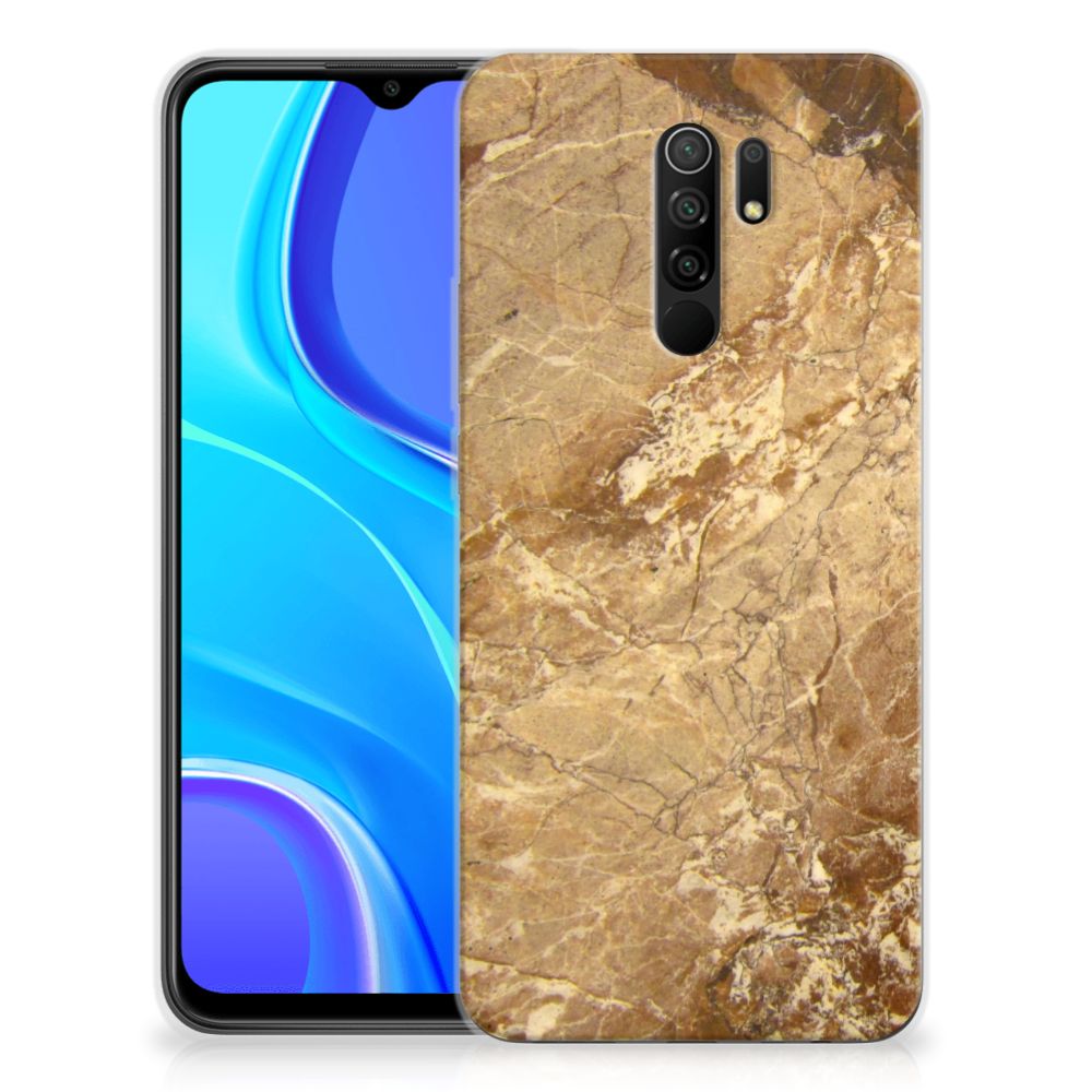 Xiaomi Redmi 9 TPU Siliconen Hoesje Marmer Creme B2C Telecom