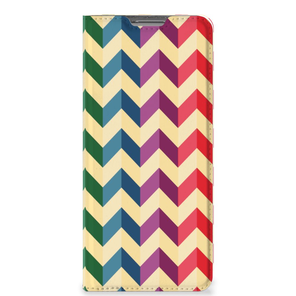 OPPO Find X5 Hoesje met Magneet Zigzag Multi Color - B2C Telecom