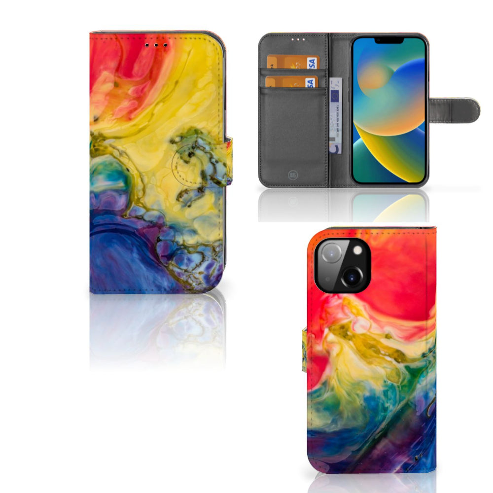Hoesje Apple iPhone 14 Watercolor Dark