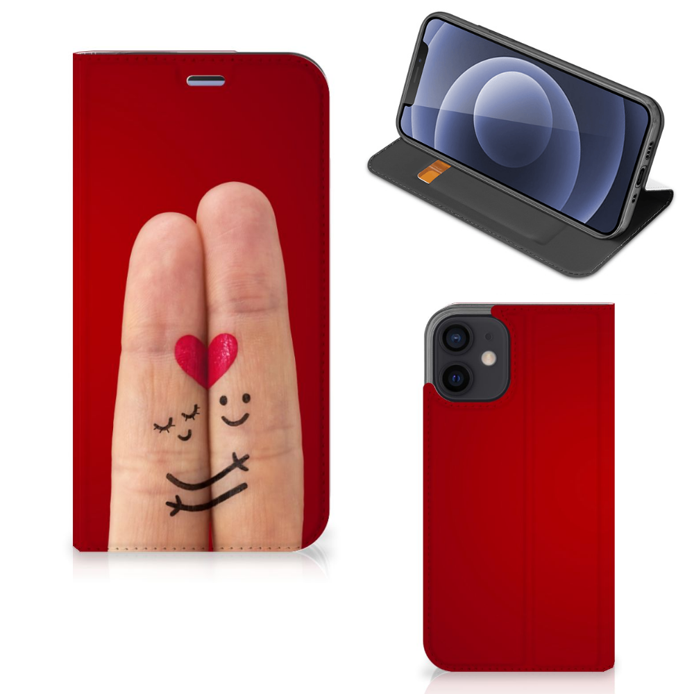 iPhone 12 Mini Hippe Standcase Liefde - Origineel Romantisch Cadeau - B2C Telecom