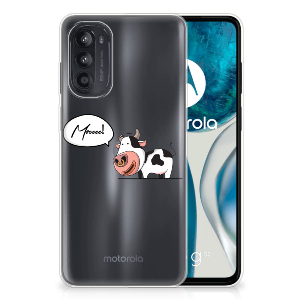 Motorola Moto G52/G82 Telefoonhoesje met Naam Cow B2C Telecom