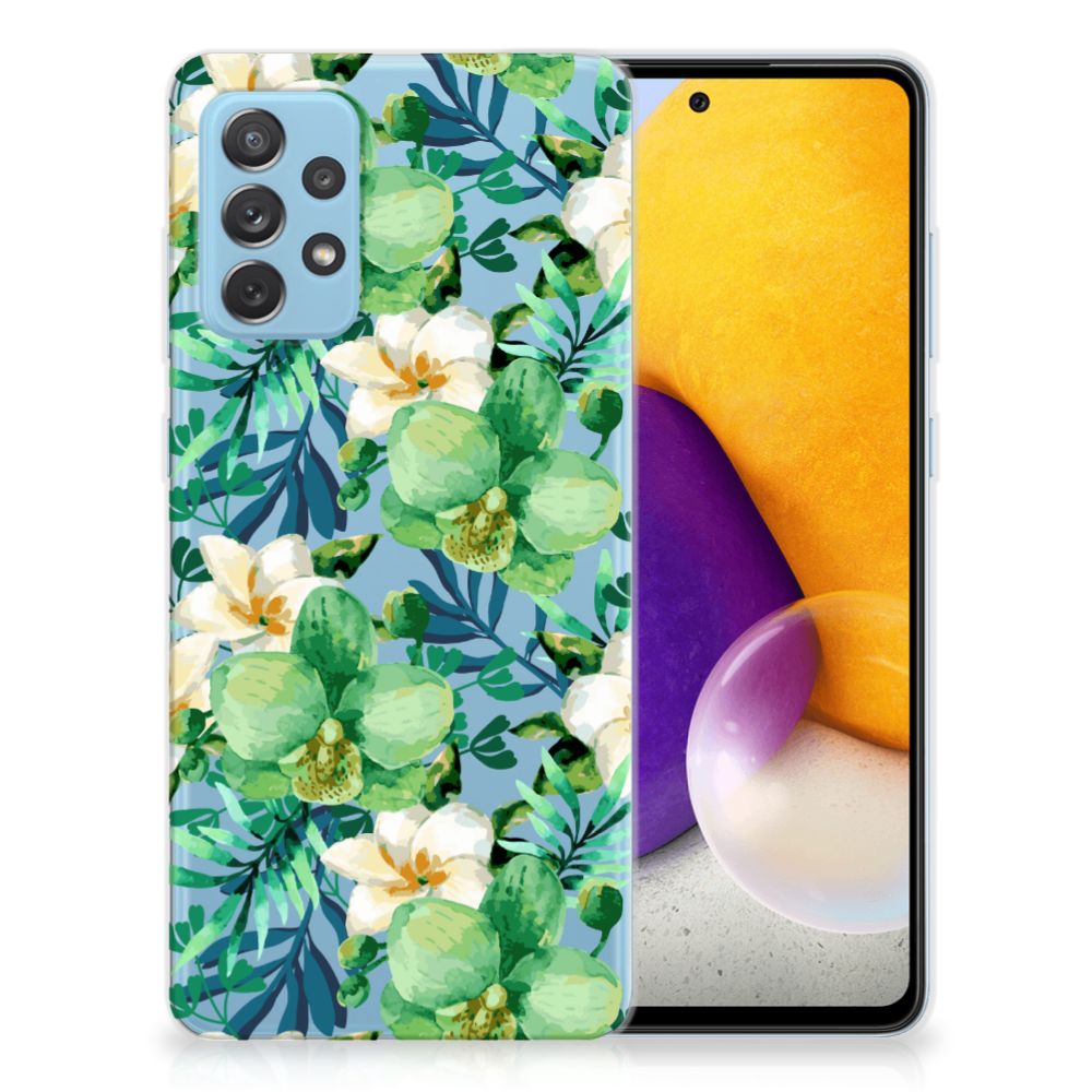 Samsung Galaxy A72 TPU Case Orchidee Groen B2C Telecom