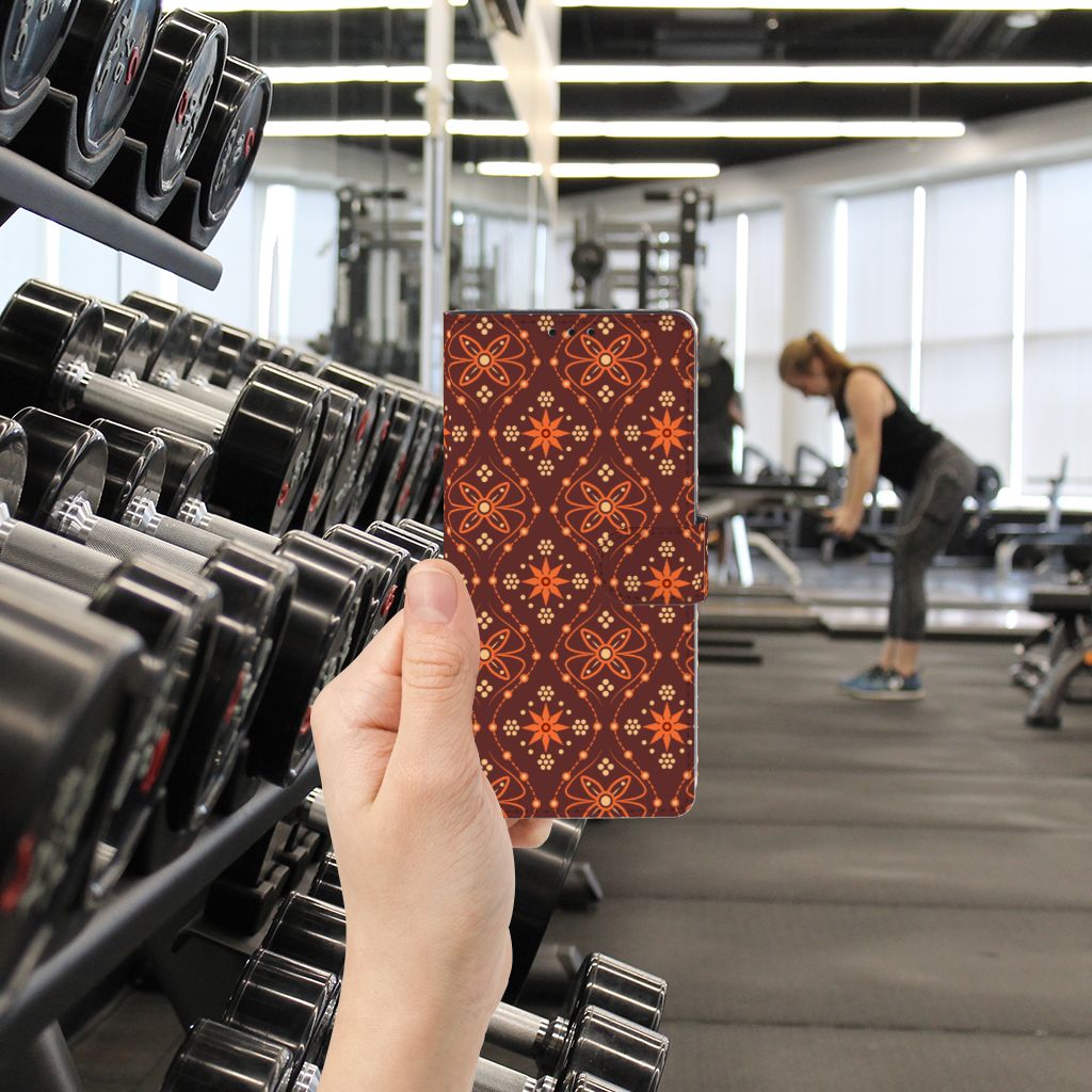 Alcatel 1S (2021) Telefoon Hoesje Batik Brown