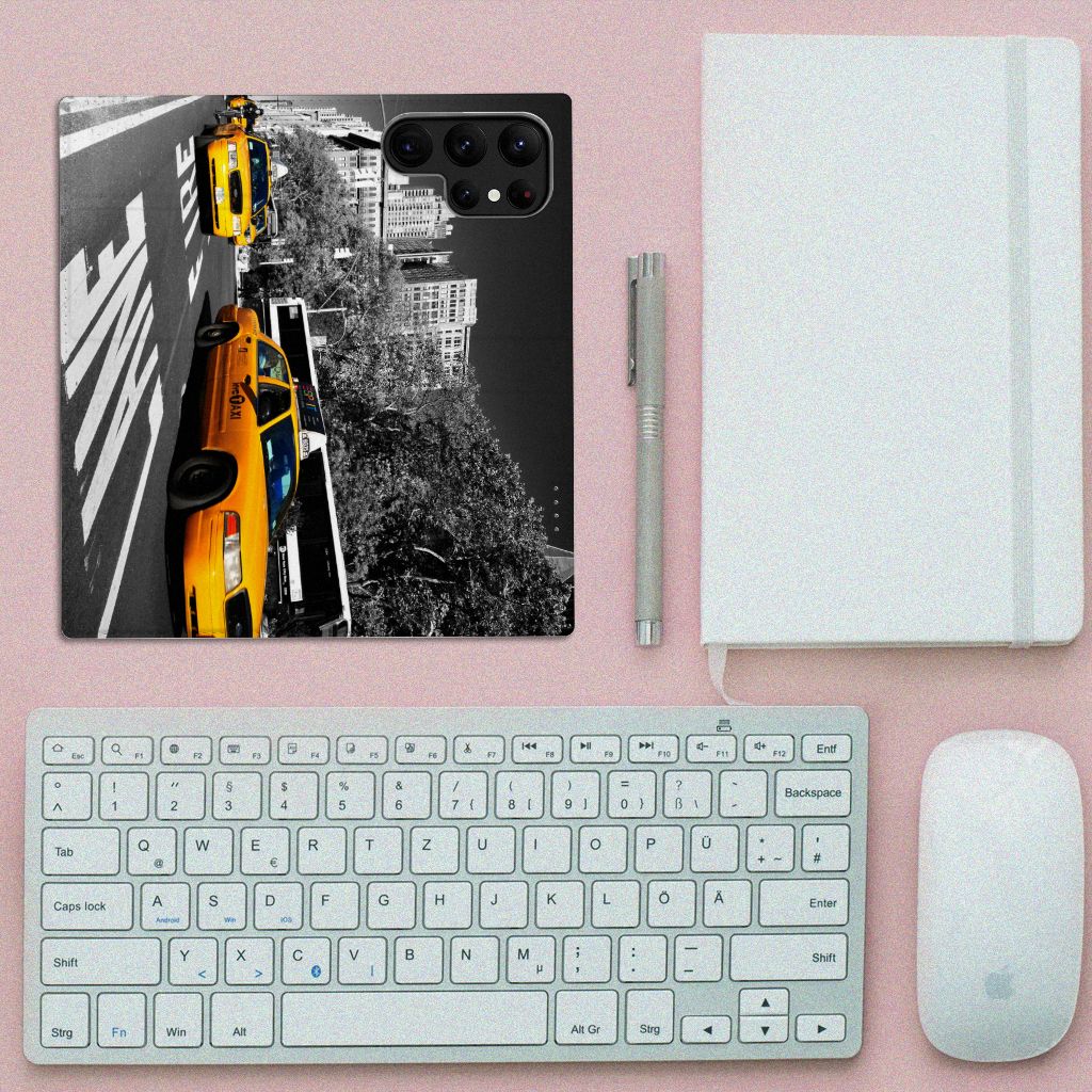 Samsung Galaxy S23 Ultra Book Cover New York Taxi - B2C Telecom