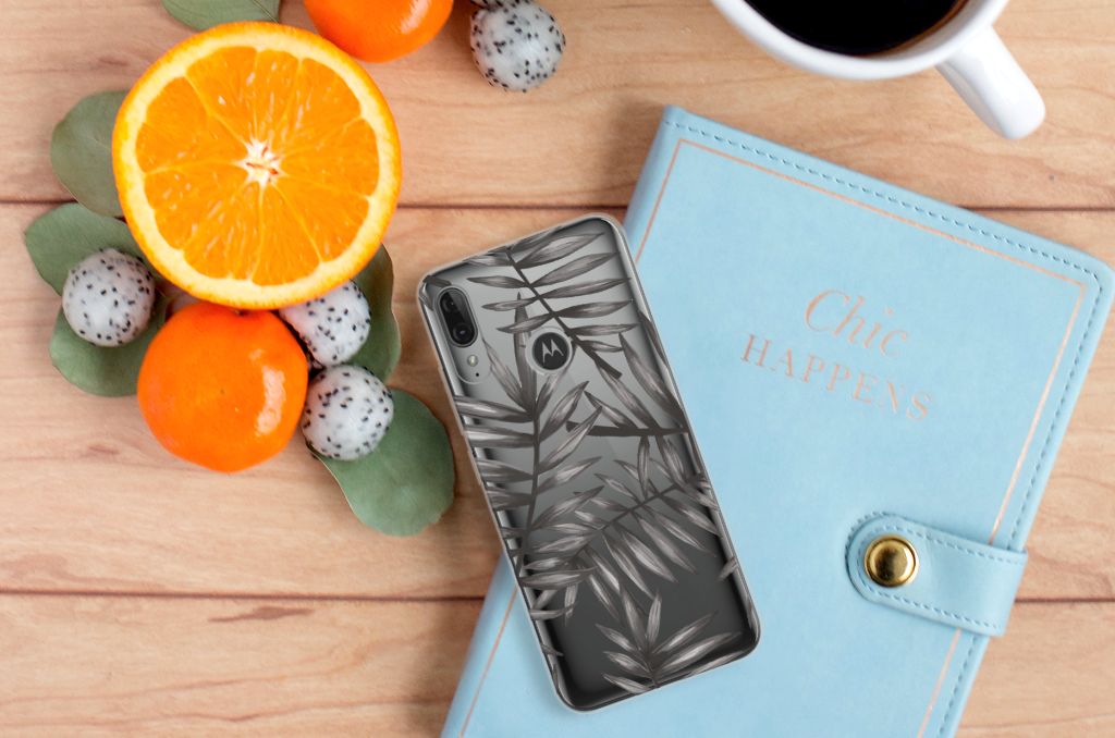 Motorola Moto E6 Plus TPU Case Leaves Grey