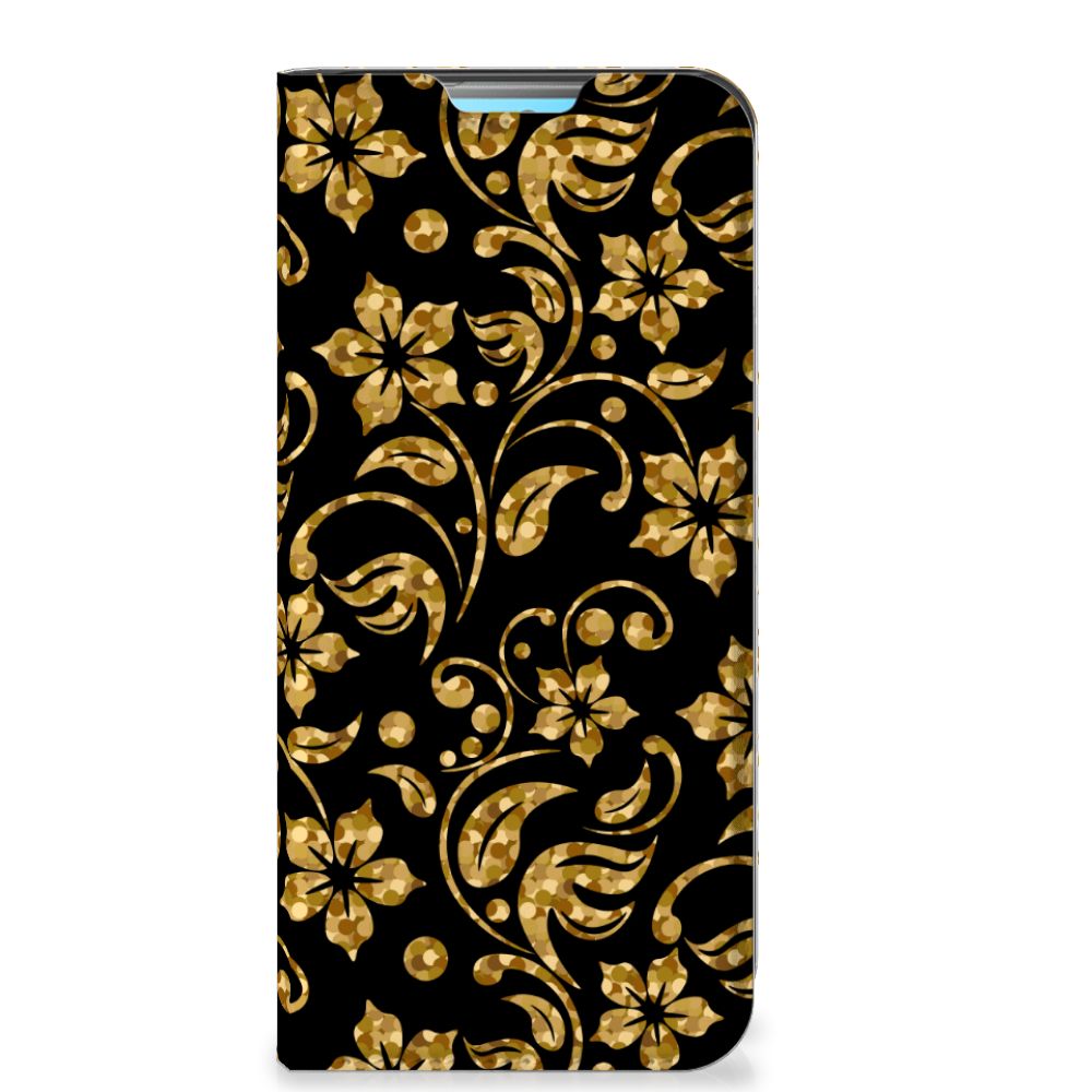Xiaomi Redmi 10 Smart Cover Gouden Bloemen - B2C Telecom