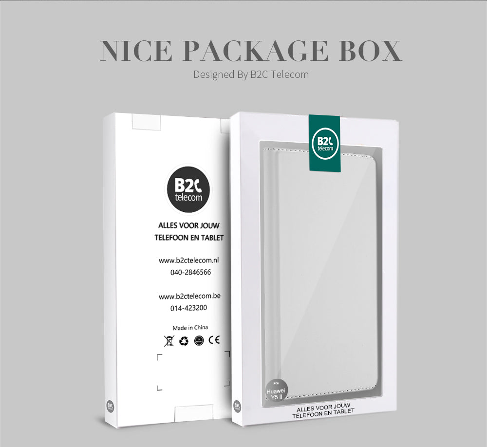 Huawei Y5 2 | Y6 Compact Hoesje Wit met Opbergvakje