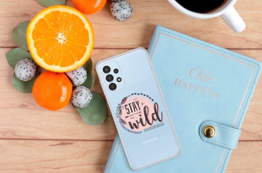 Samsung Galaxy A13 4G Telefoonhoesje met Naam Boho Stay Wild B2C Telecom