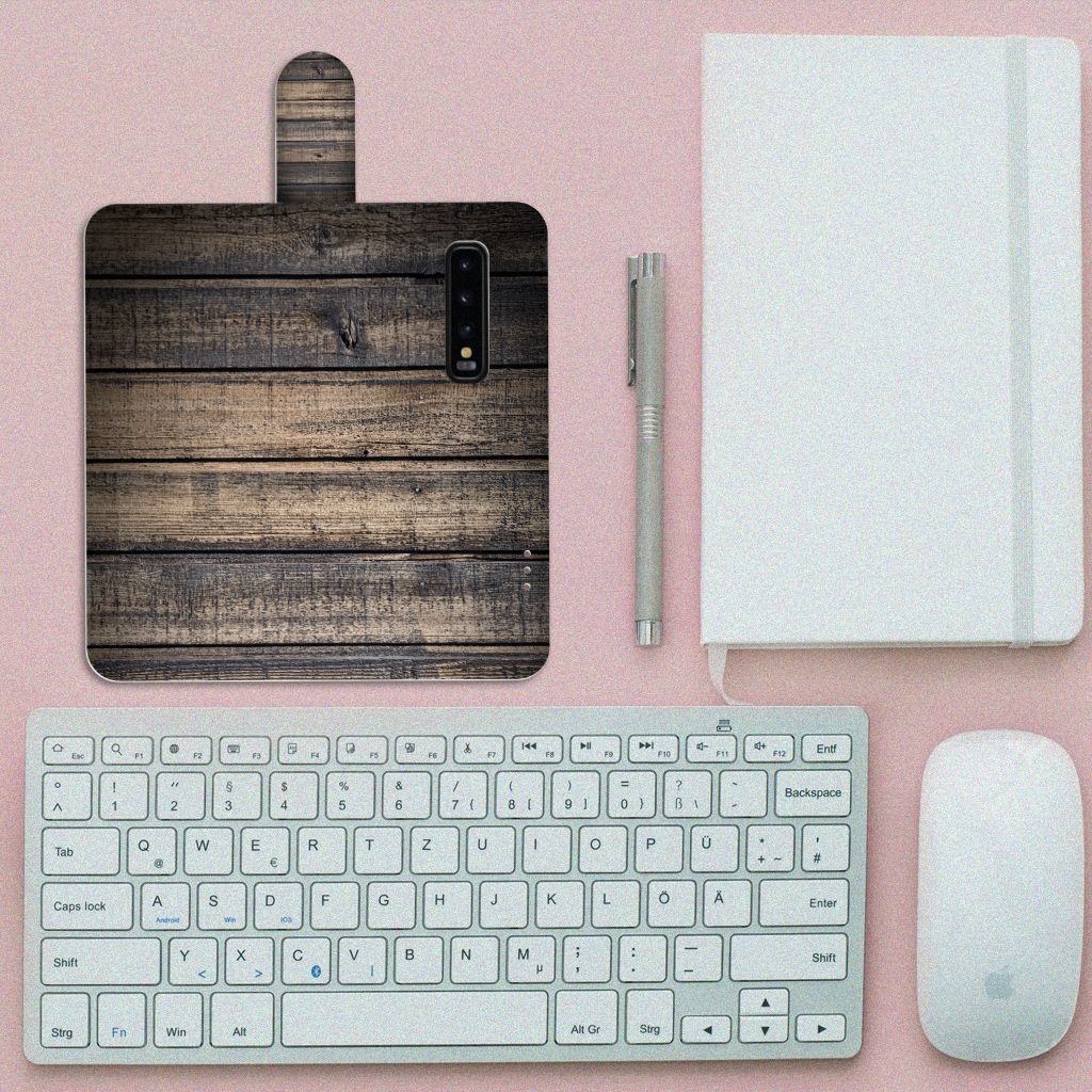 Samsung Galaxy S10 Book Style Case Steigerhout