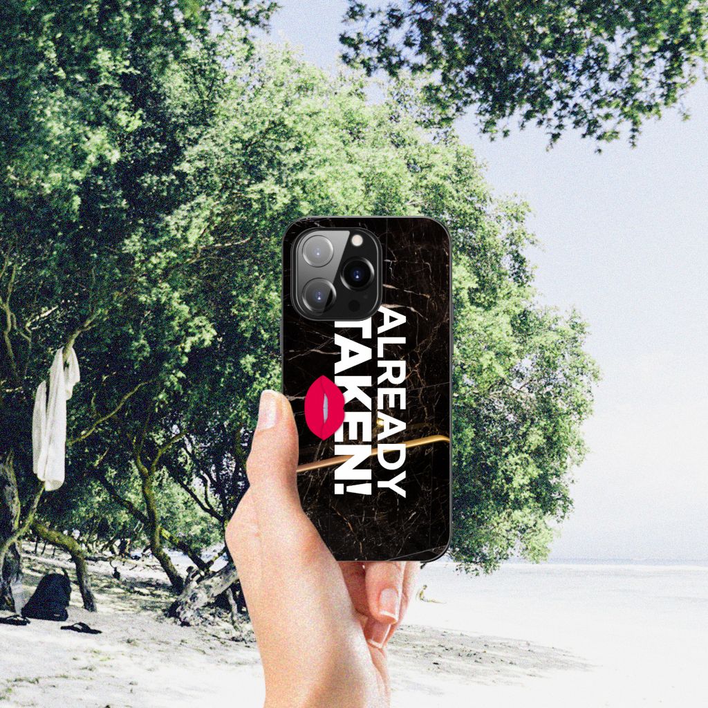 iPhone 14 Pro Telefoon Hoesje met tekst Already Taken Black B2C Telecom