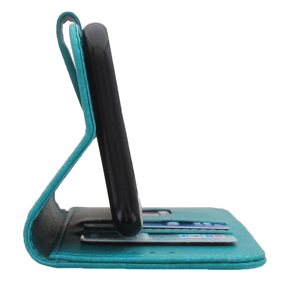 Apple iPhone X Hoesje Blauw met Pasjeshouder