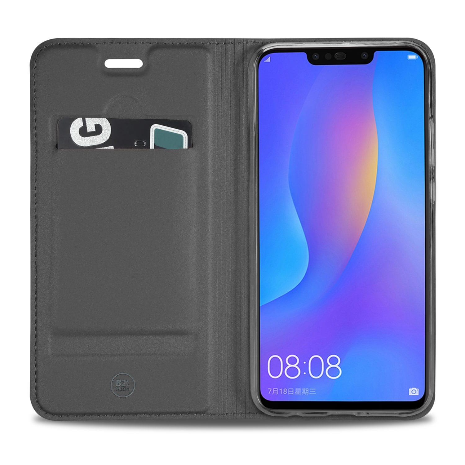 Huawei P Smart Plus Hoesje Wit met Pashouder