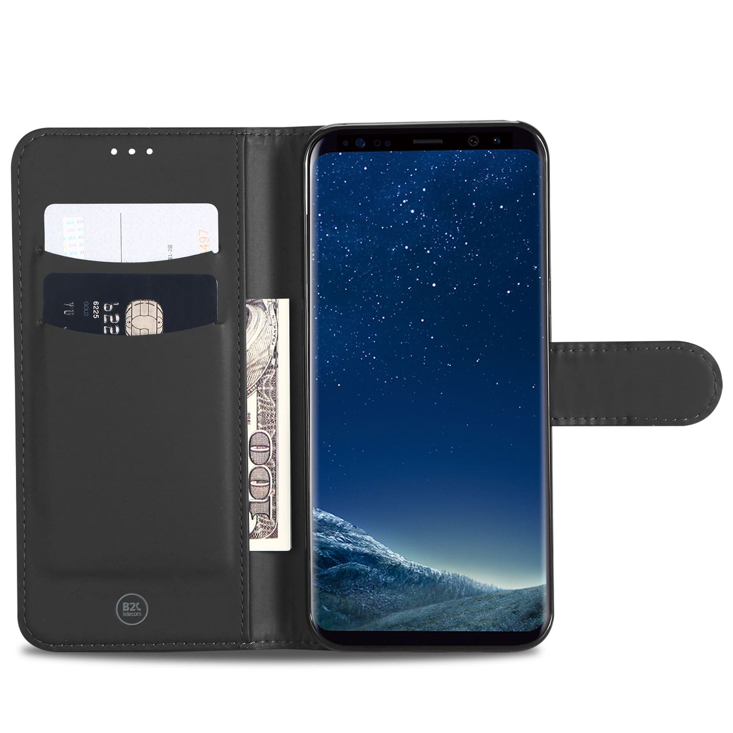Samsung Galaxy S8 Plus Hoesje Grijs met Pasjeshouder