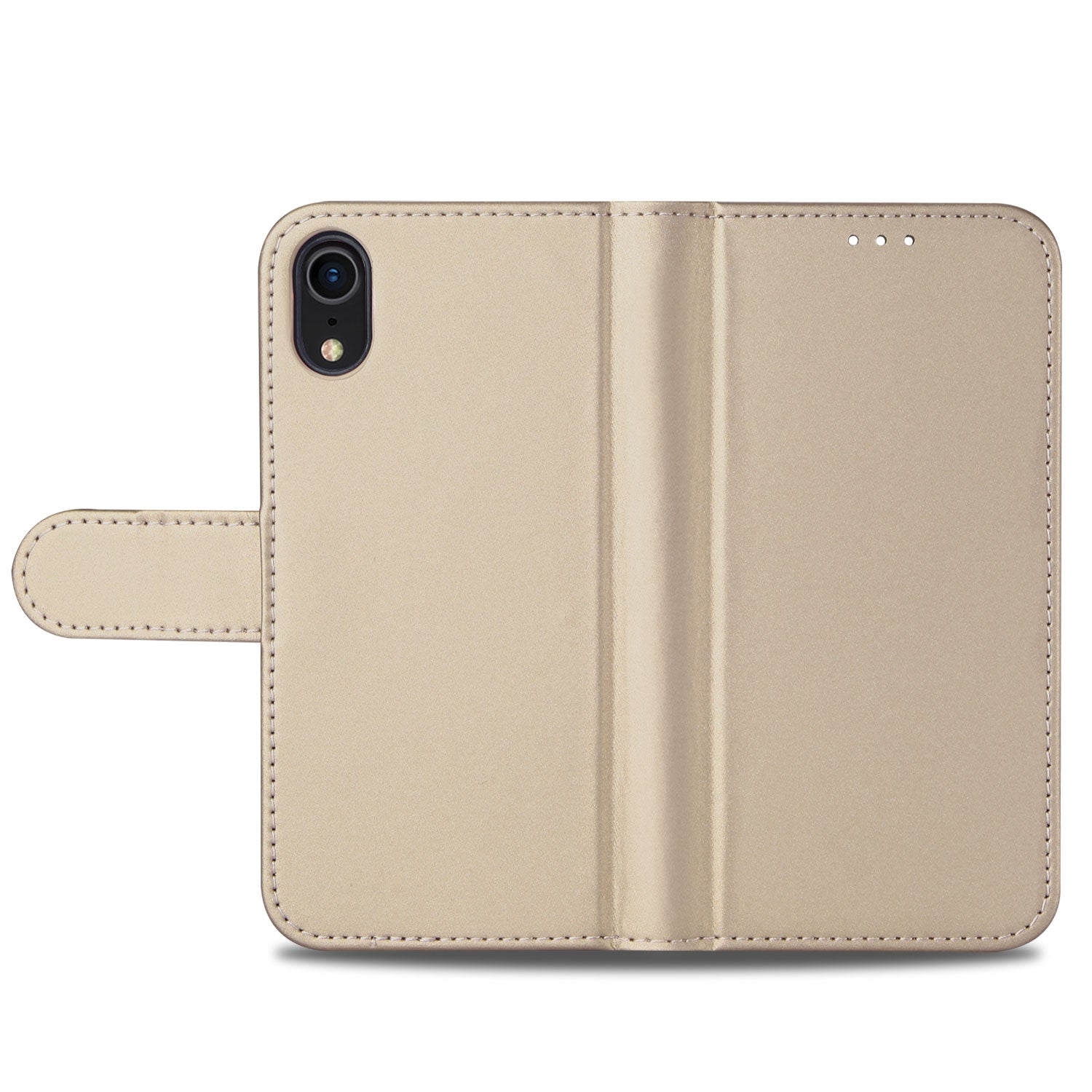 Apple iPhone Xr Telefoonhoesje Goud met Pasjeshouder