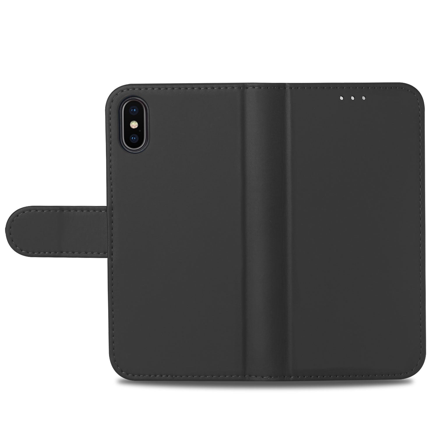 Apple iPhone Xs Max Hoesje Grijs met Pasjeshouder