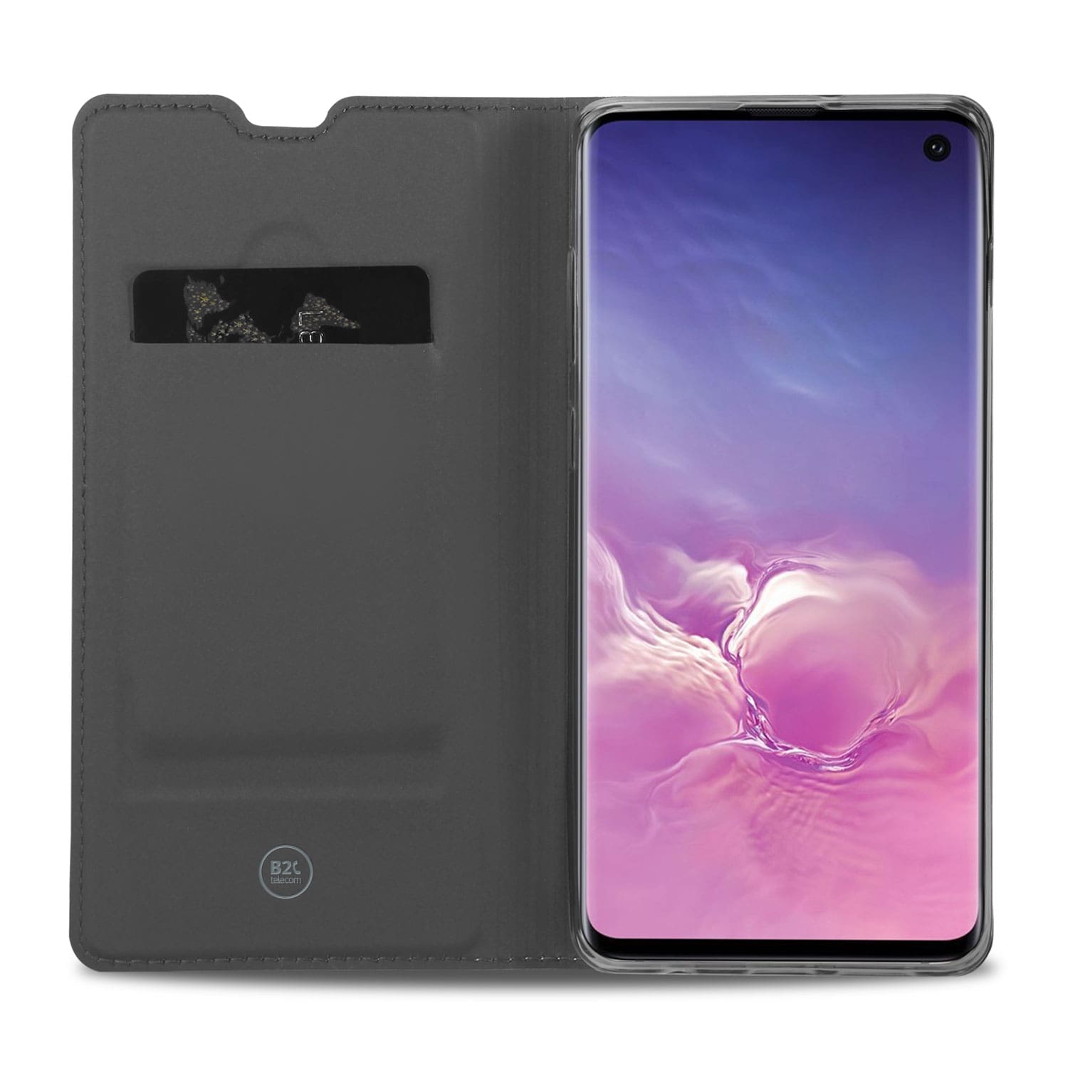 Samsung Galaxy S10 Stand Case Hoesje Wit met Pashouder
