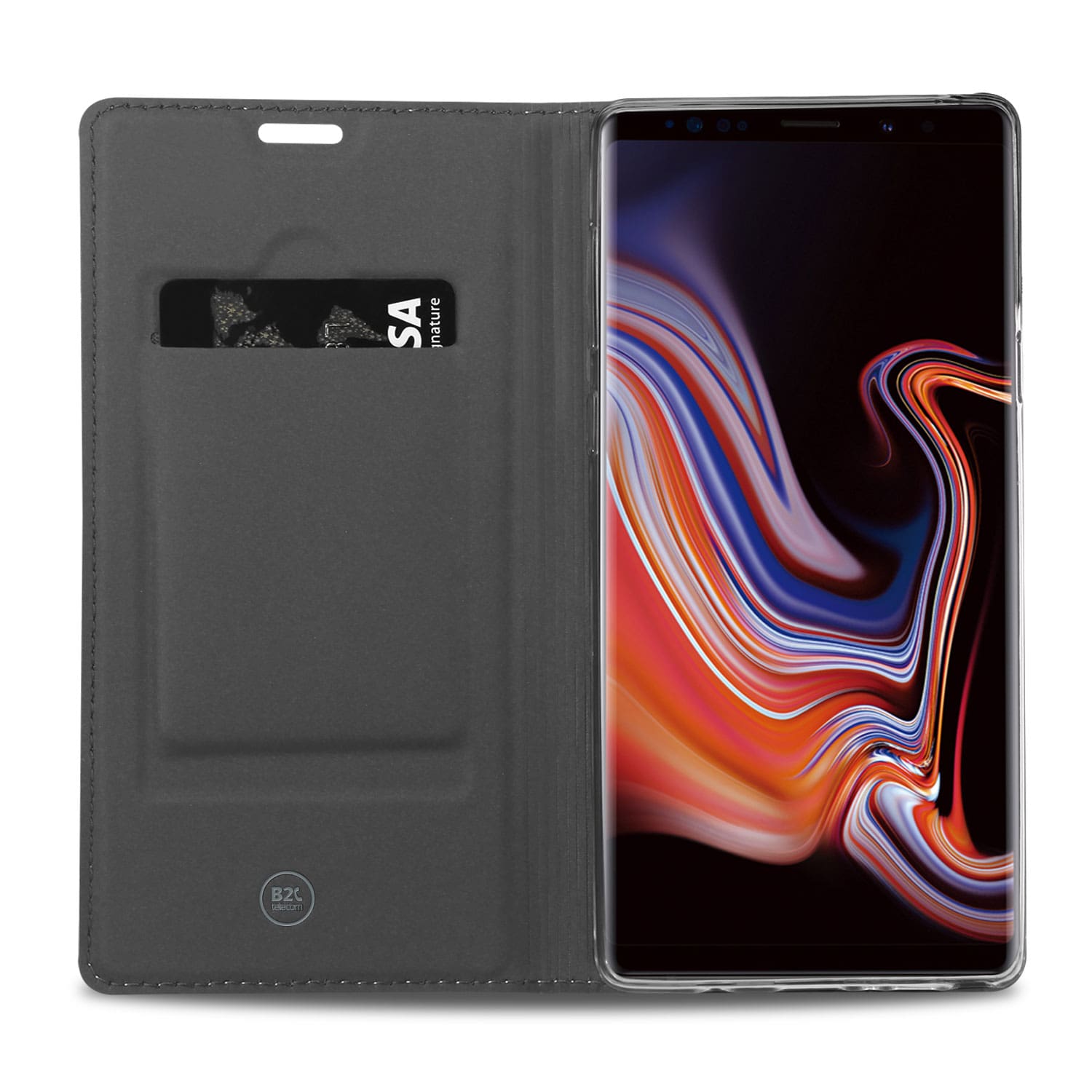 Samsung Galaxy Note 9 Stand Case Hoesje Wit met Pashouder