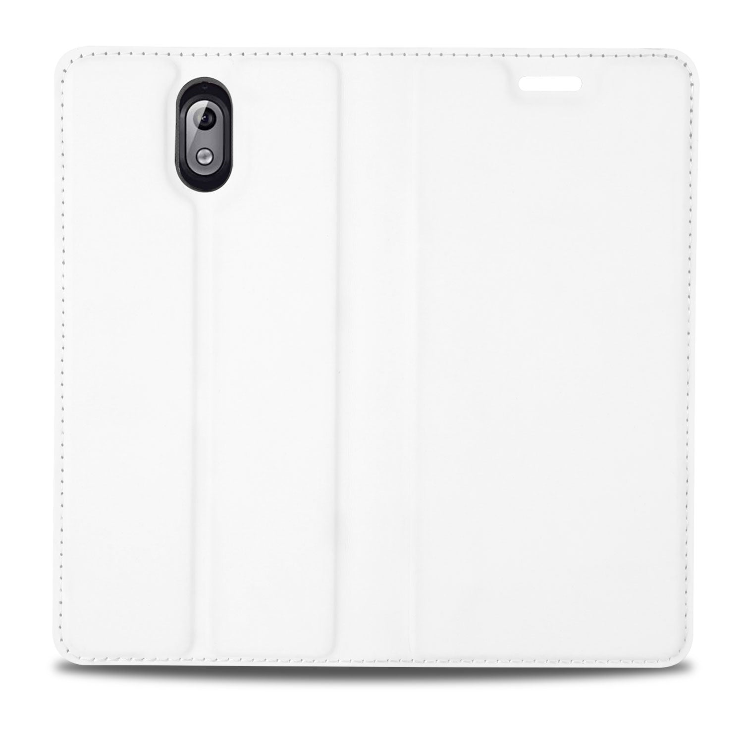 Nokia 3.1 Stand Case Hoesje Wit met Pashouder