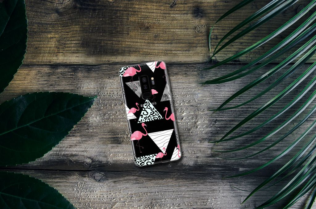Samsung Galaxy S9 Plus TPU Hoesje Flamingo Triangle