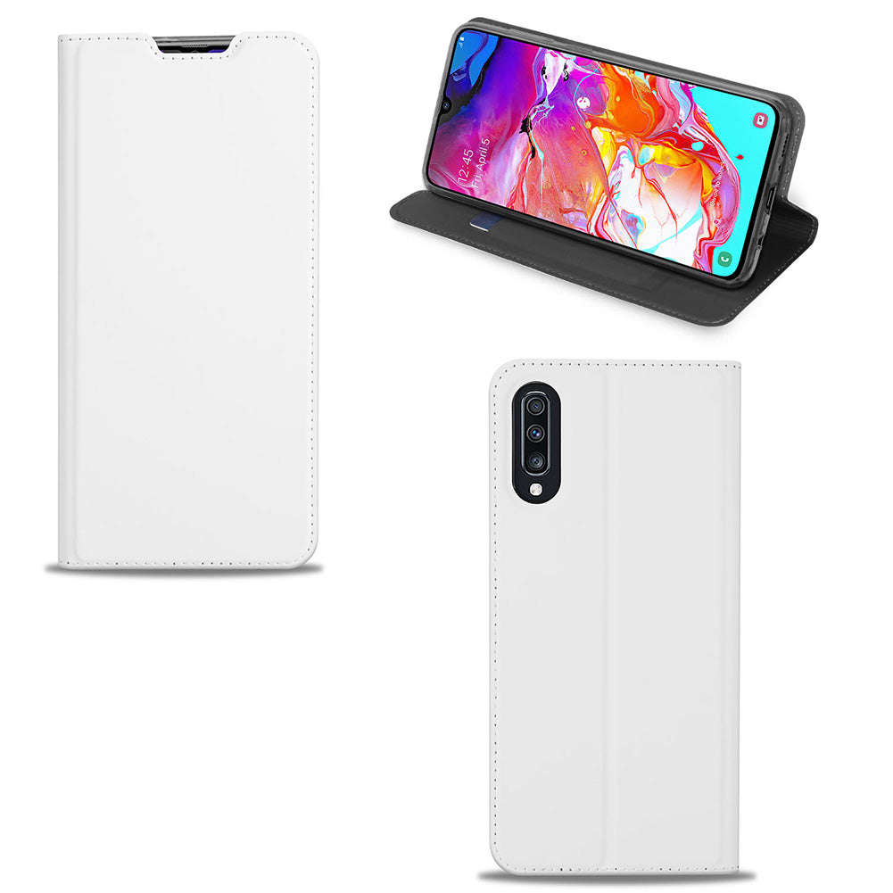 Samsung Galaxy A70 Hoesje Wit met Pashouder