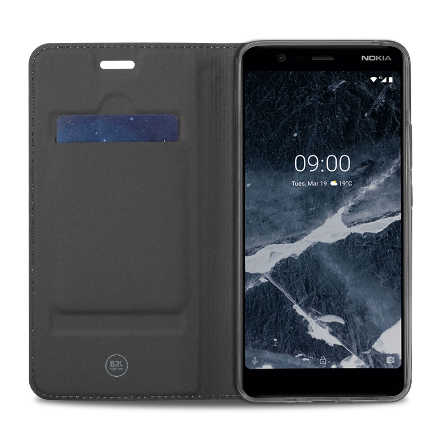 Nokia 5.1 Hoesje Wit met Pashouder