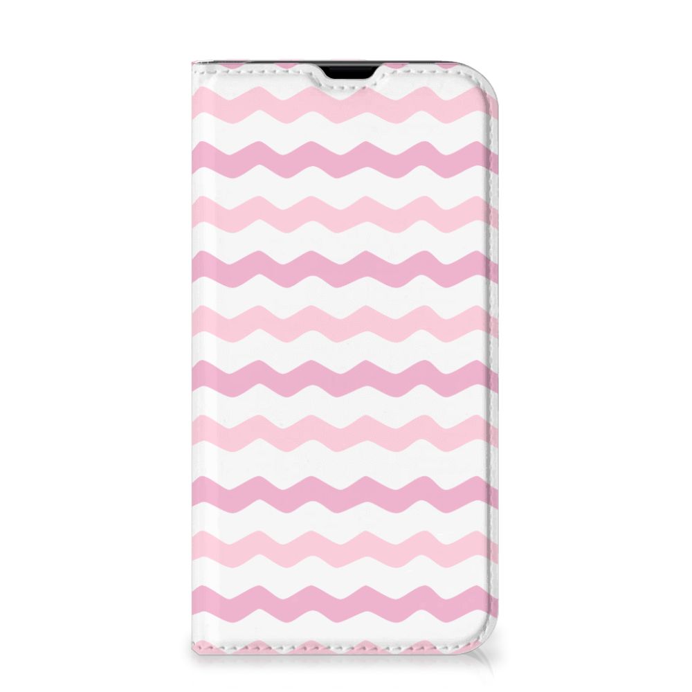 iPhone 13 Pro Hoesje met Magneet Waves Roze - B2C Telecom