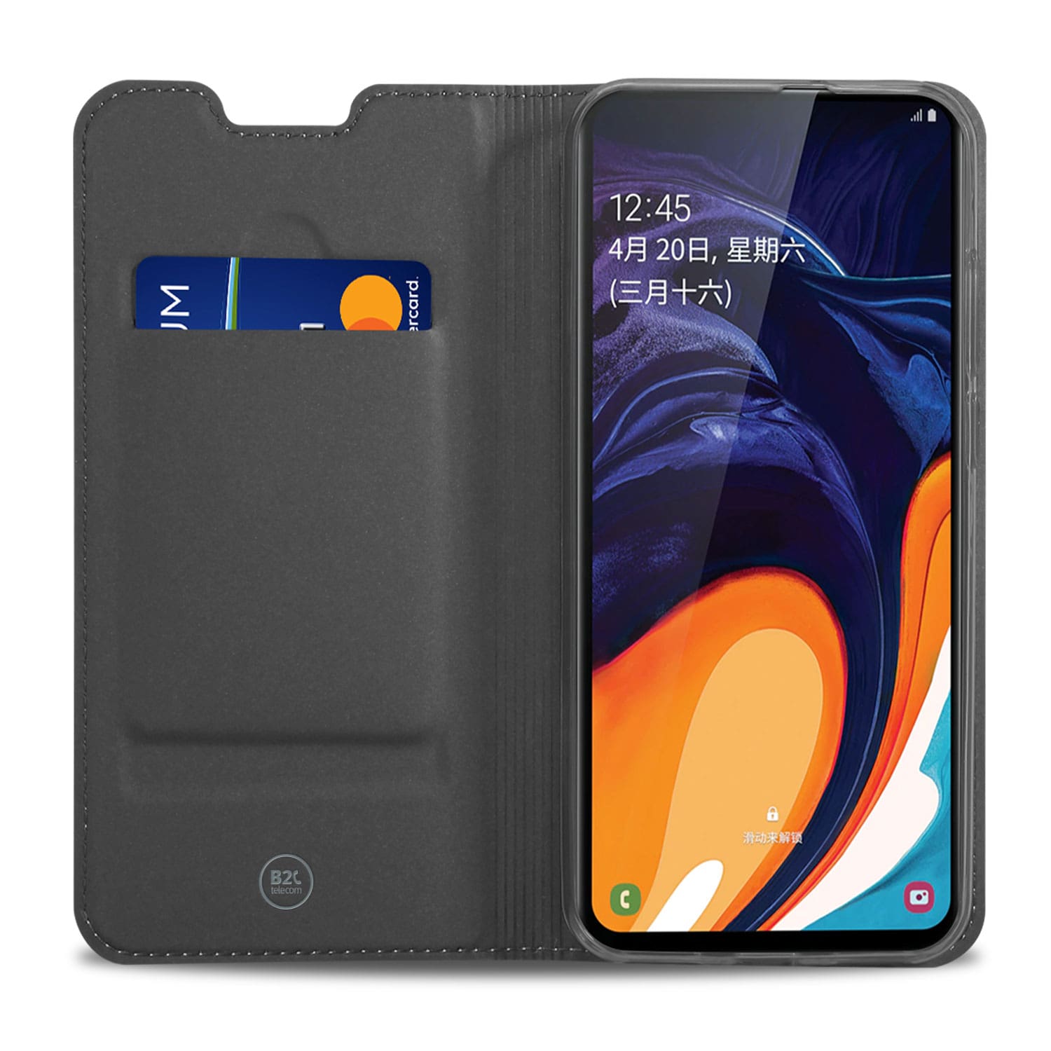 Samsung Galaxy A60 Hoesje Wit met Standaard