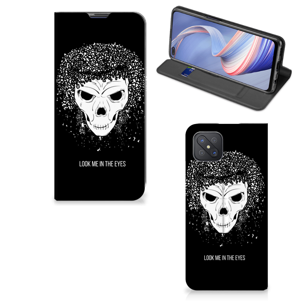 Mobiel BookCase OPPO Reno4 Z 5G Skull Hair - B2C Telecom