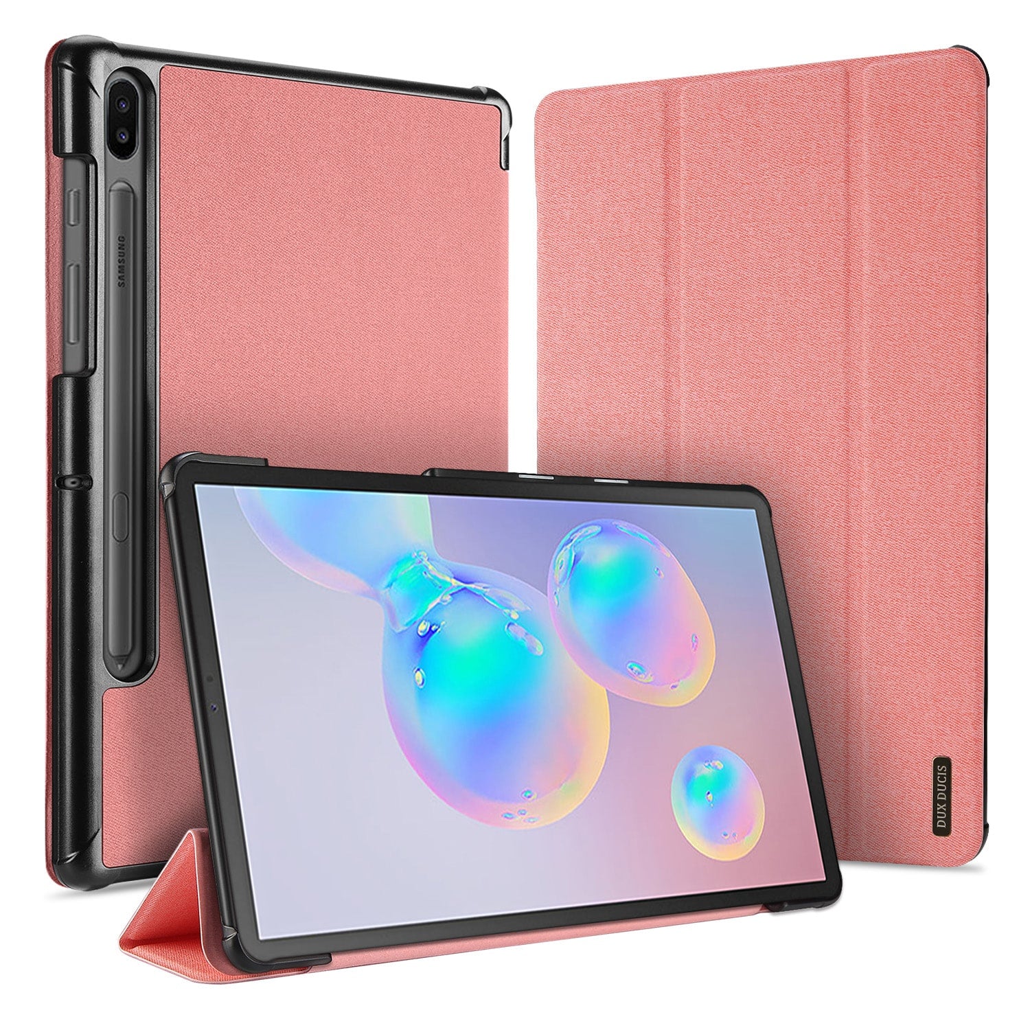 Samsung Galaxy Tab S6 Hoes Rose Tri-Fold