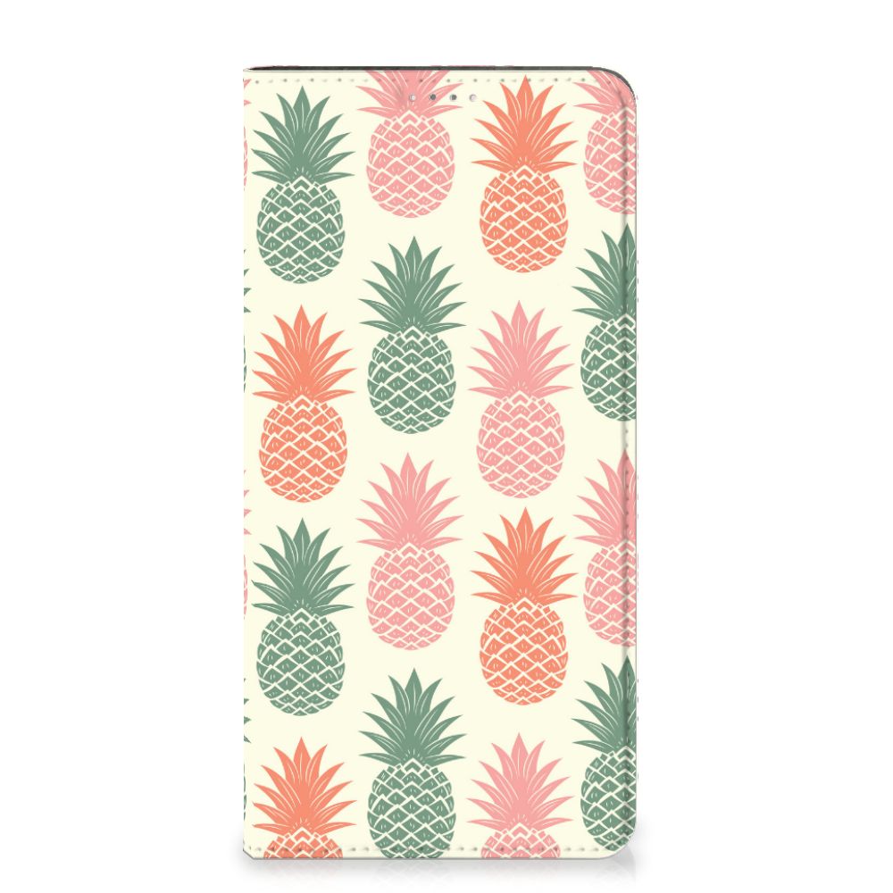 Samsung Galaxy A14 5G Flip Style Cover Ananas with colorful pineapple pattern.