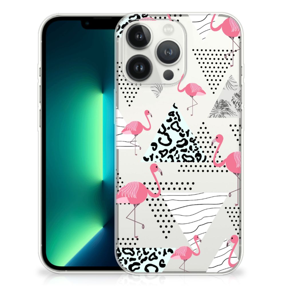 iPhone 13 Pro Max TPU Hoesje Flamingo Triangle B2C Telecom