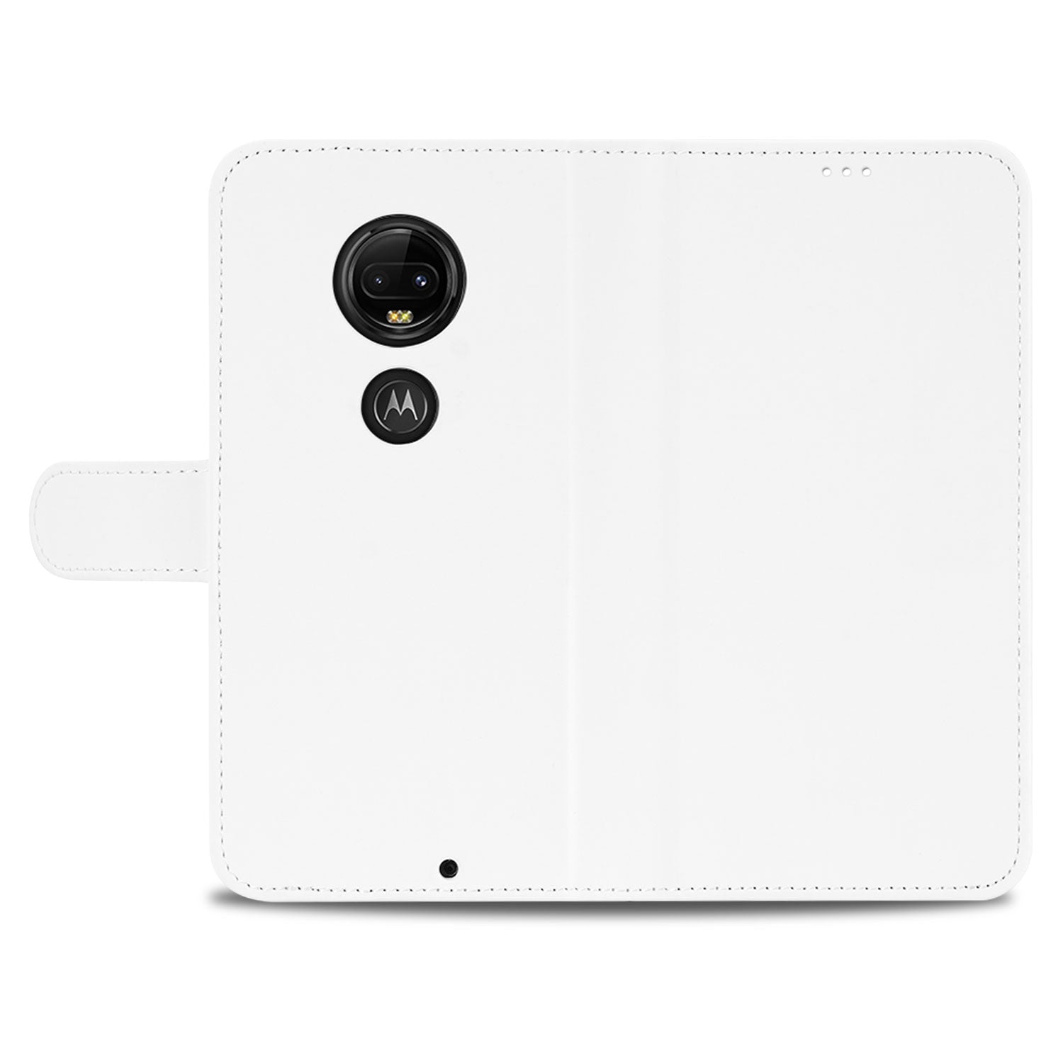 Motorola Moto G7 Plus Hoesje Wit met Pasjeshouder