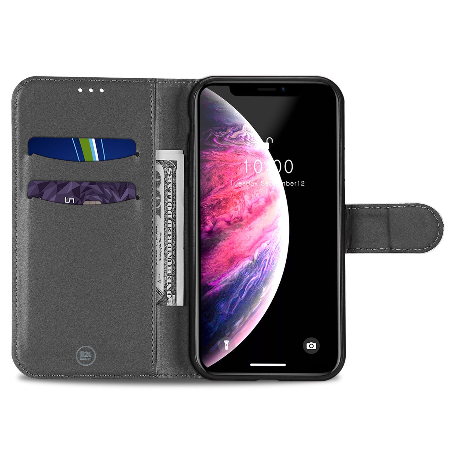 Apple iPhone 11 Pro Max Hoesje Wit met Pasjeshouder