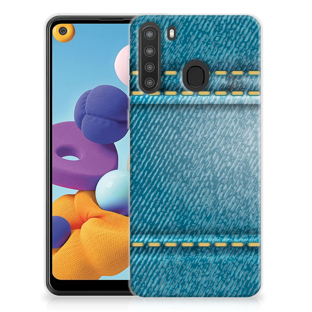 Samsung Galaxy A21 Silicone Back Cover Jeans