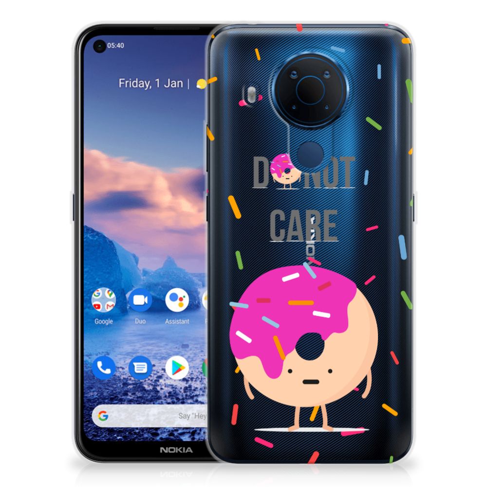 Nokia 5.4 Siliconen Case Donut Roze