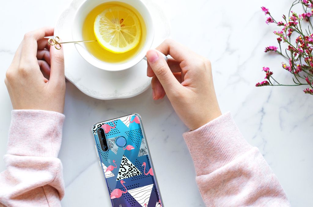 Huawei P30 Lite Case Anti-shock Flamingo Triangle