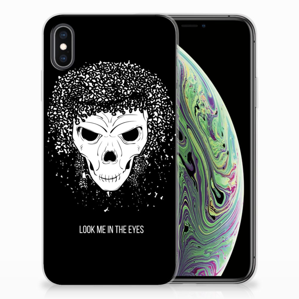 Silicone Back Case Apple iPhone Xs Max Skull Hair