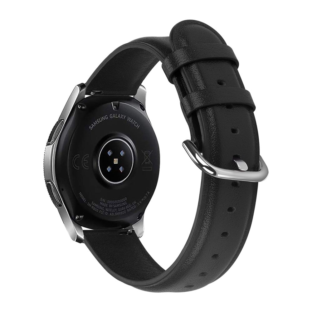 Bandje Zwart Leer Samsung Galaxy Watch 42mm