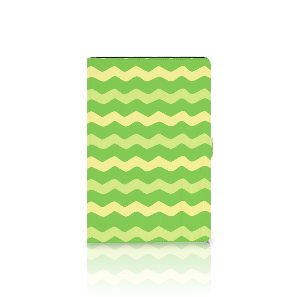 Samsung Galaxy Tab S7 FE | S7+ | S8+ Tablet Hoes Waves Green
