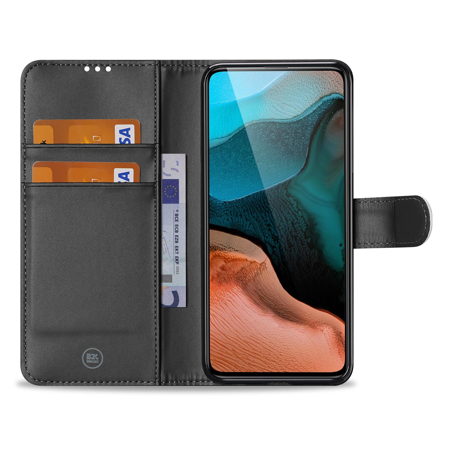 Xiaomi Poco F2 Pro Bookcase Hoesje Wit met Pasjeshouder