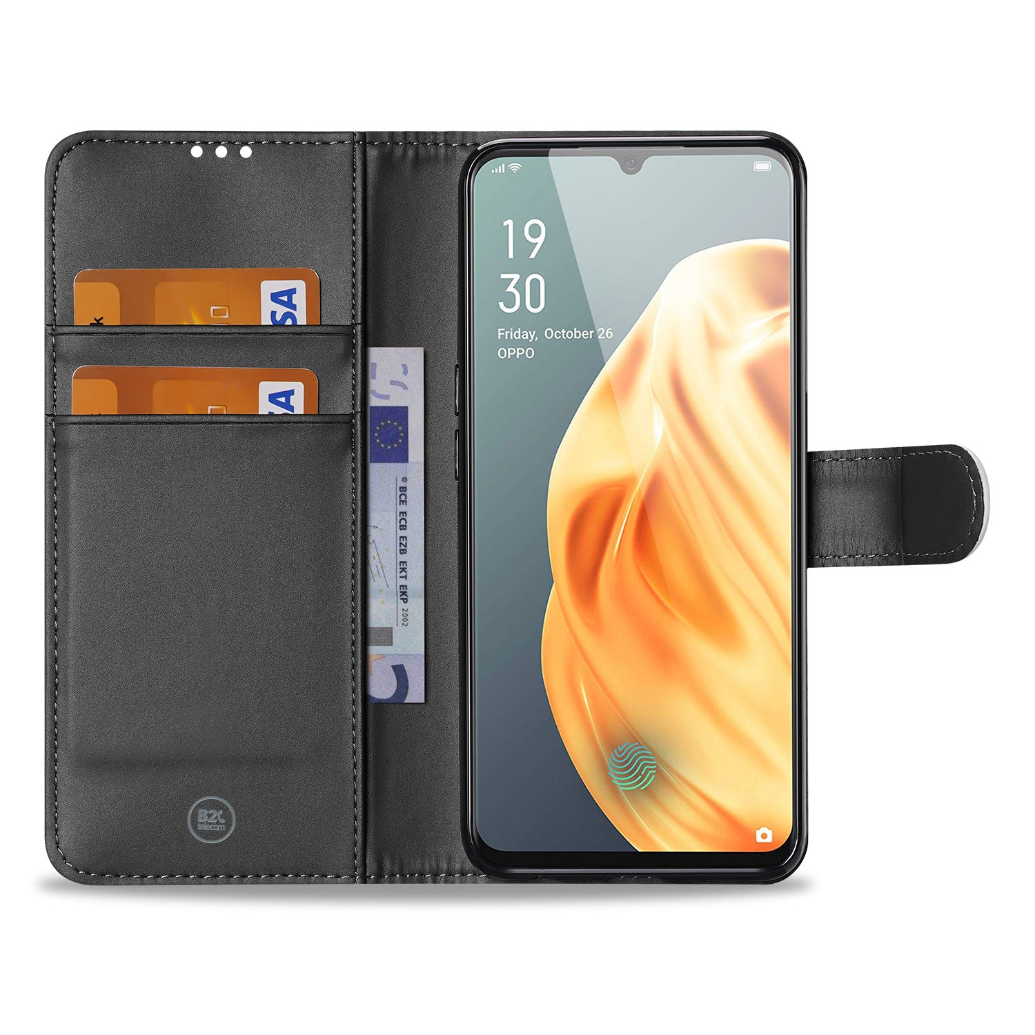 Telefoonhoesje OPPO A91 Wallet Bookcase Wit met Pasjeshouder
