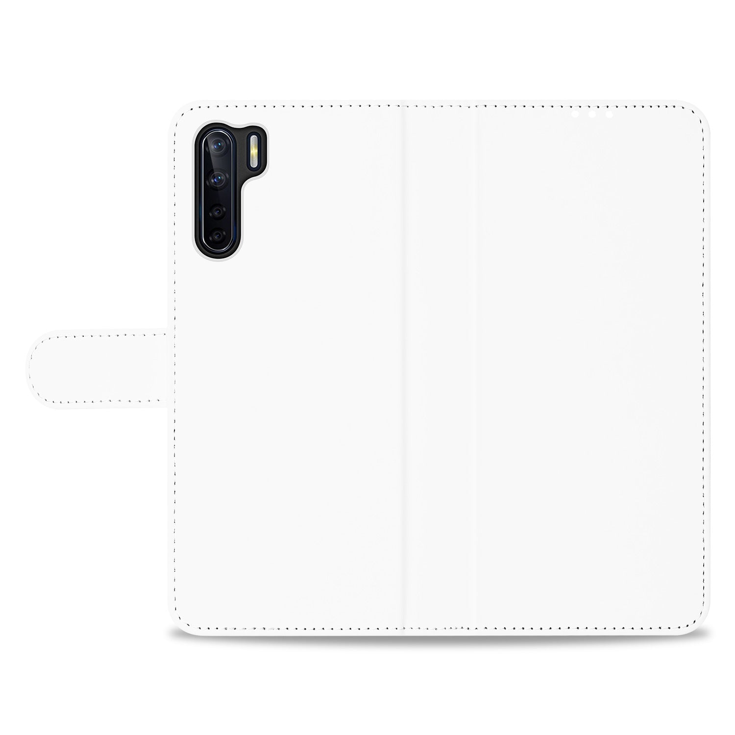 Telefoonhoesje OPPO A91 Wallet Bookcase Wit met Pasjeshouder