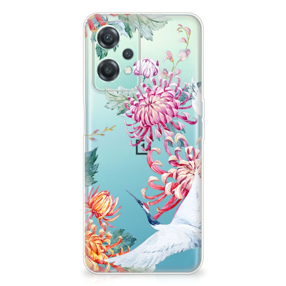OnePlus Nord CE 2 Lite TPU Hoesje Bird Flowers