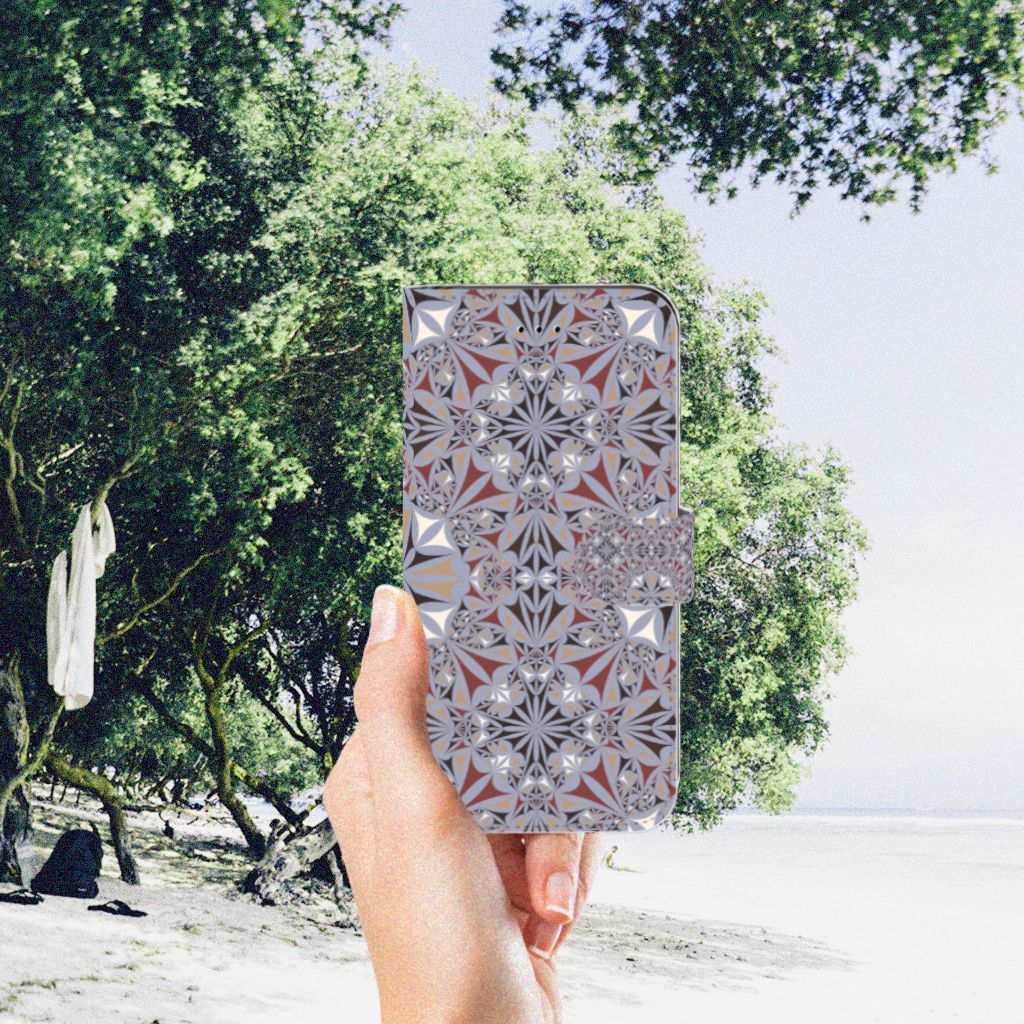 Apple iPhone 7 Plus | 8 Plus Bookcase Flower Tiles