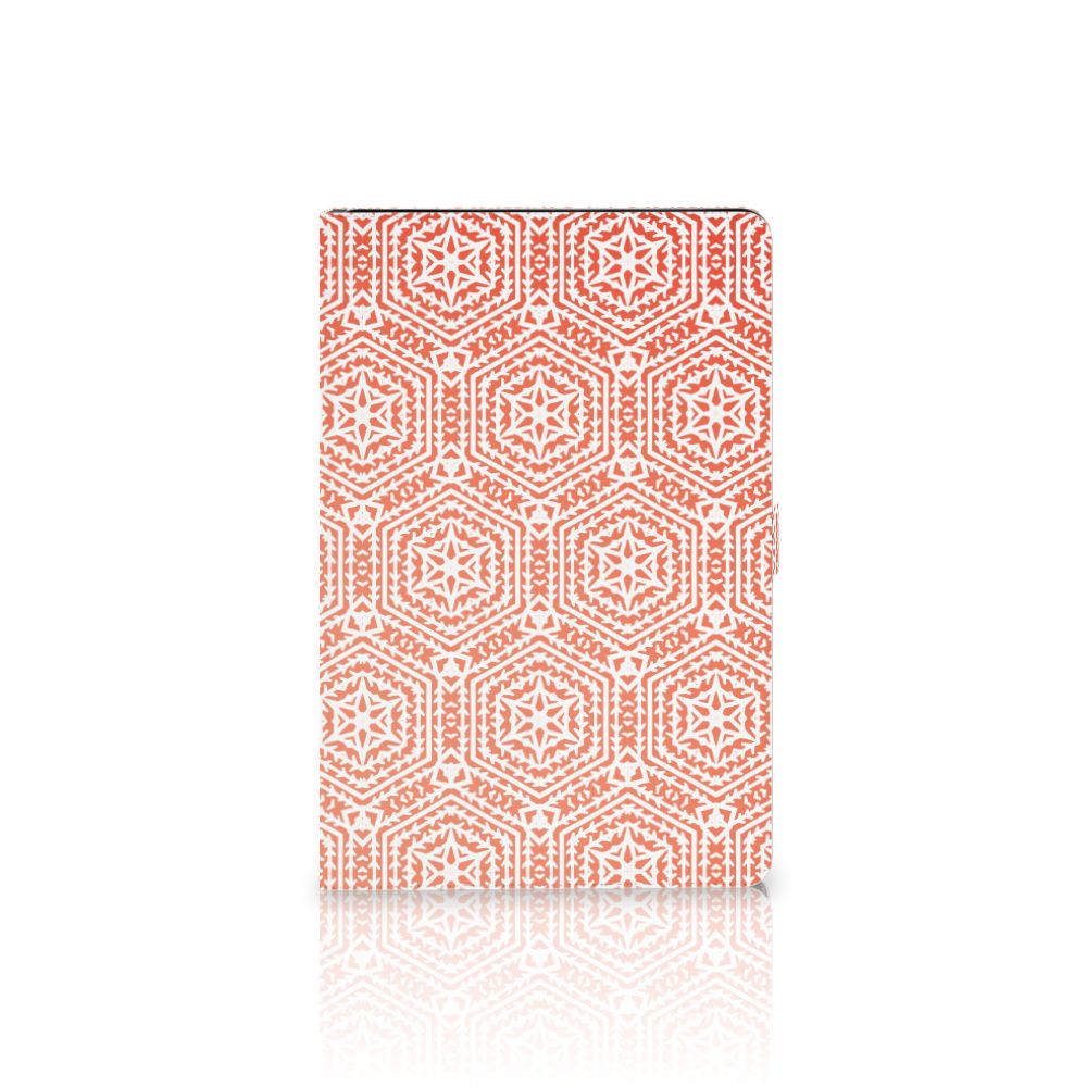 Samsung Galaxy Tab S7 FE | S7+ | S8+ Tablet Hoes Pattern Orange